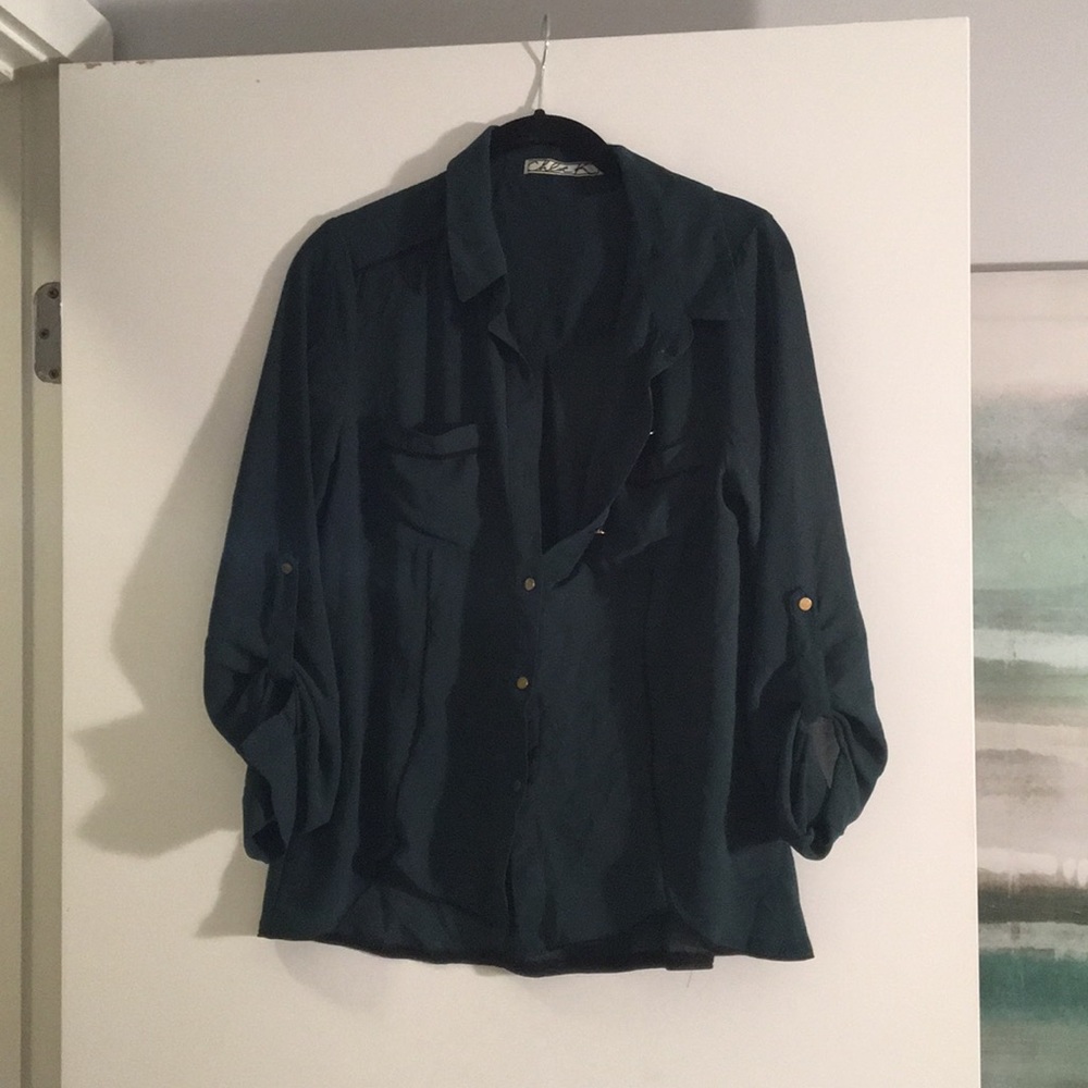 Chloe K Dark green top